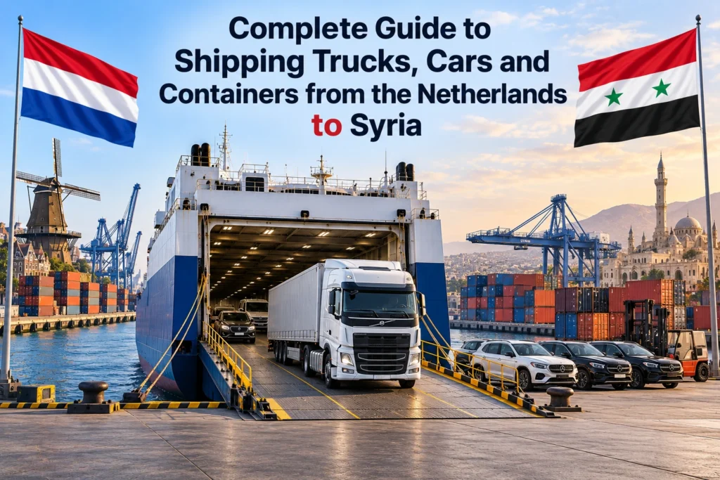 Volledige gids voor het verschepen van vrachtwagens, auto’s en containers vanuit Nederland naar Syrië