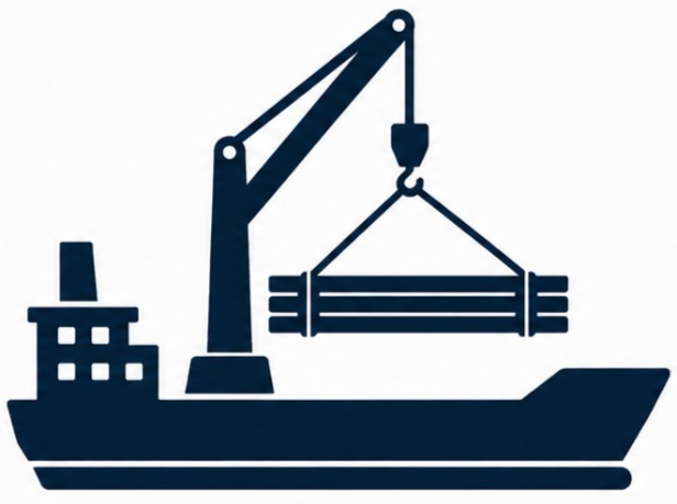 Breakbulk cargo being loaded