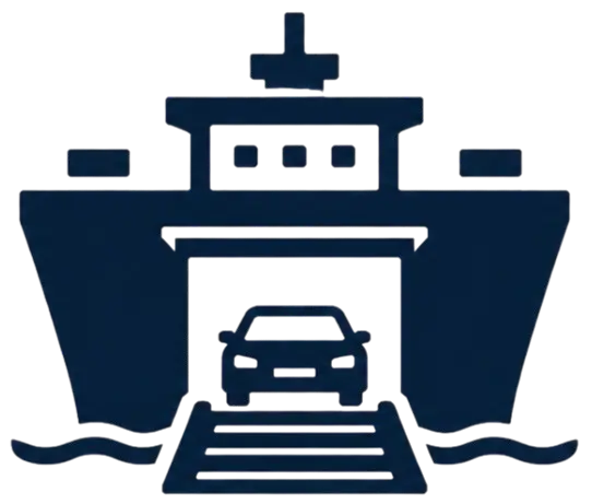 RoRo vessel loading at port